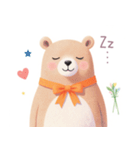 小さなハートとくまスタンプ（個別スタンプ：12）