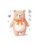 小さなハートとくまスタンプ（個別スタンプ：15）