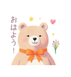 小さなハートとくまスタンプ（個別スタンプ：16）