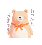 小さなハートとくまスタンプ（個別スタンプ：19）