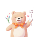 小さなハートとくまスタンプ（個別スタンプ：21）