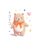 小さなハートとくまスタンプ（個別スタンプ：36）
