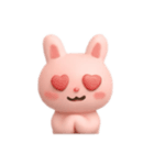 3dフィギュアうさぎちゃん（個別スタンプ：1）