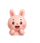 3dフィギュアうさぎちゃん（個別スタンプ：2）