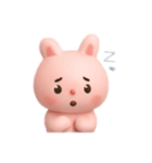 3dフィギュアうさぎちゃん（個別スタンプ：4）