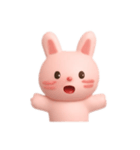 3dフィギュアうさぎちゃん（個別スタンプ：5）