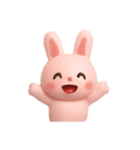3dフィギュアうさぎちゃん（個別スタンプ：7）