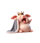 ブサかわピンクぶた＋魔性表情（個別スタンプ：1）