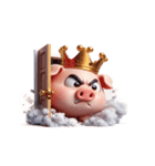 ブサかわピンクぶた＋魔性表情（個別スタンプ：4）