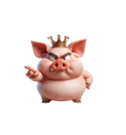 ブサかわピンクぶた＋魔性表情（個別スタンプ：12）