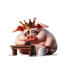 ブサかわピンクぶた＋魔性表情（個別スタンプ：15）