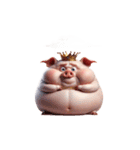 ブサかわピンクぶた＋魔性表情（個別スタンプ：17）