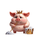 ブサかわピンクぶた＋魔性表情（個別スタンプ：18）