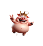 ブサかわピンクぶた＋魔性表情（個別スタンプ：19）
