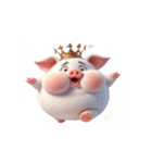 ブサかわピンクぶた＋魔性表情（個別スタンプ：25）