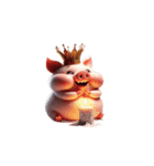 ブサかわピンクぶた＋魔性表情（個別スタンプ：28）