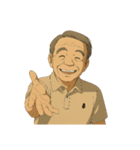 あの宮：崎アニメ風のオジさんのええ画像（個別スタンプ：7）