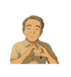 あの宮：崎アニメ風のオジさんのええ画像（個別スタンプ：17）