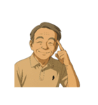 あの宮：崎アニメ風のオジさんのええ画像（個別スタンプ：19）