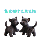 [気を付けて来てね]スコティッシュテリア（個別スタンプ：7）