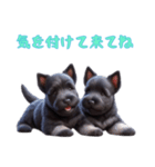 [気を付けて来てね]スコティッシュテリア（個別スタンプ：9）