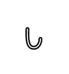 手描きヘタ字ひらがな50音(あ～は Ver.)（個別スタンプ：12）