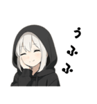 いじけ虫さん、引きこもりさん、黒パーカー（個別スタンプ：27）