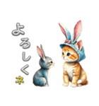 猫の仲良くあいさつ（個別スタンプ：20）