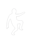 [アレンジ用]白い影の男1（個別スタンプ：9）