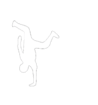 [アレンジ用]白い影の男1（個別スタンプ：14）