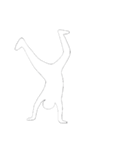[アレンジ用]白い影の男2（個別スタンプ：14）