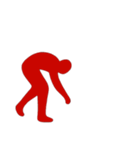 [アレンジ用]赤い影の男1（個別スタンプ：7）