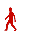 [アレンジ用]赤い影の男1（個別スタンプ：12）