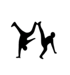 [アレンジ用]組体操な二人1（個別スタンプ：1）