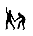 [アレンジ用]組体操な二人1（個別スタンプ：8）