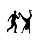 [アレンジ用]組体操な二人1（個別スタンプ：10）