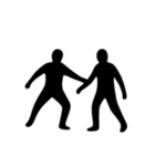 [アレンジ用]組体操な二人1（個別スタンプ：12）