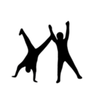 [アレンジ用]組体操な二人2（個別スタンプ：1）