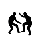 [アレンジ用]組体操な二人2（個別スタンプ：8）