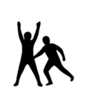 [アレンジ用]組体操な二人2（個別スタンプ：10）