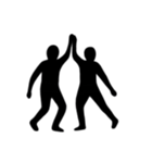 [アレンジ用]組体操な二人2（個別スタンプ：12）