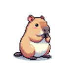 シュールでかわいいカピバラのスタンプ（個別スタンプ：3）