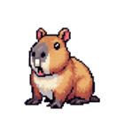 シュールでかわいいカピバラのスタンプ（個別スタンプ：5）