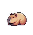 シュールでかわいいカピバラのスタンプ（個別スタンプ：7）