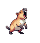 シュールでかわいいカピバラのスタンプ（個別スタンプ：8）