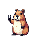 シュールでかわいいカピバラのスタンプ（個別スタンプ：12）