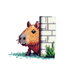 シュールでかわいいカピバラのスタンプ（個別スタンプ：14）