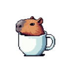 シュールでかわいいカピバラのスタンプ（個別スタンプ：17）