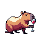 シュールでかわいいカピバラのスタンプ（個別スタンプ：22）