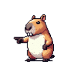 シュールでかわいいカピバラのスタンプ（個別スタンプ：23）